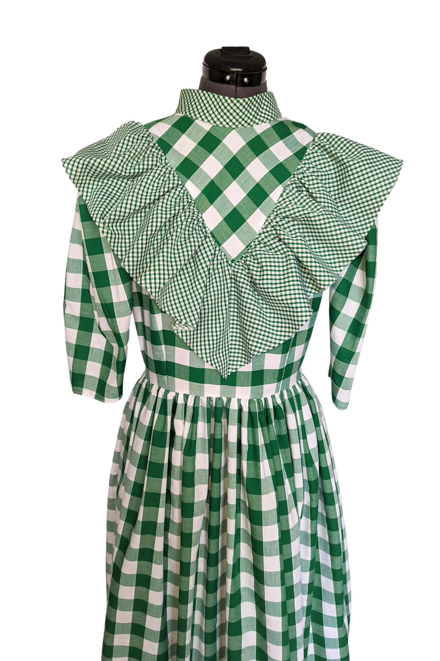 Emmeline, Victorian Vintage dress in green gingham