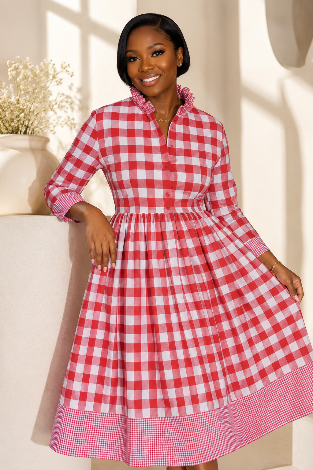 Emma, Gingham Smock Dress – ElizabethJulianah