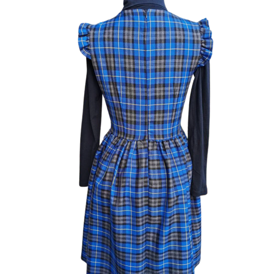 Blue Tartan Pinafore Dress
