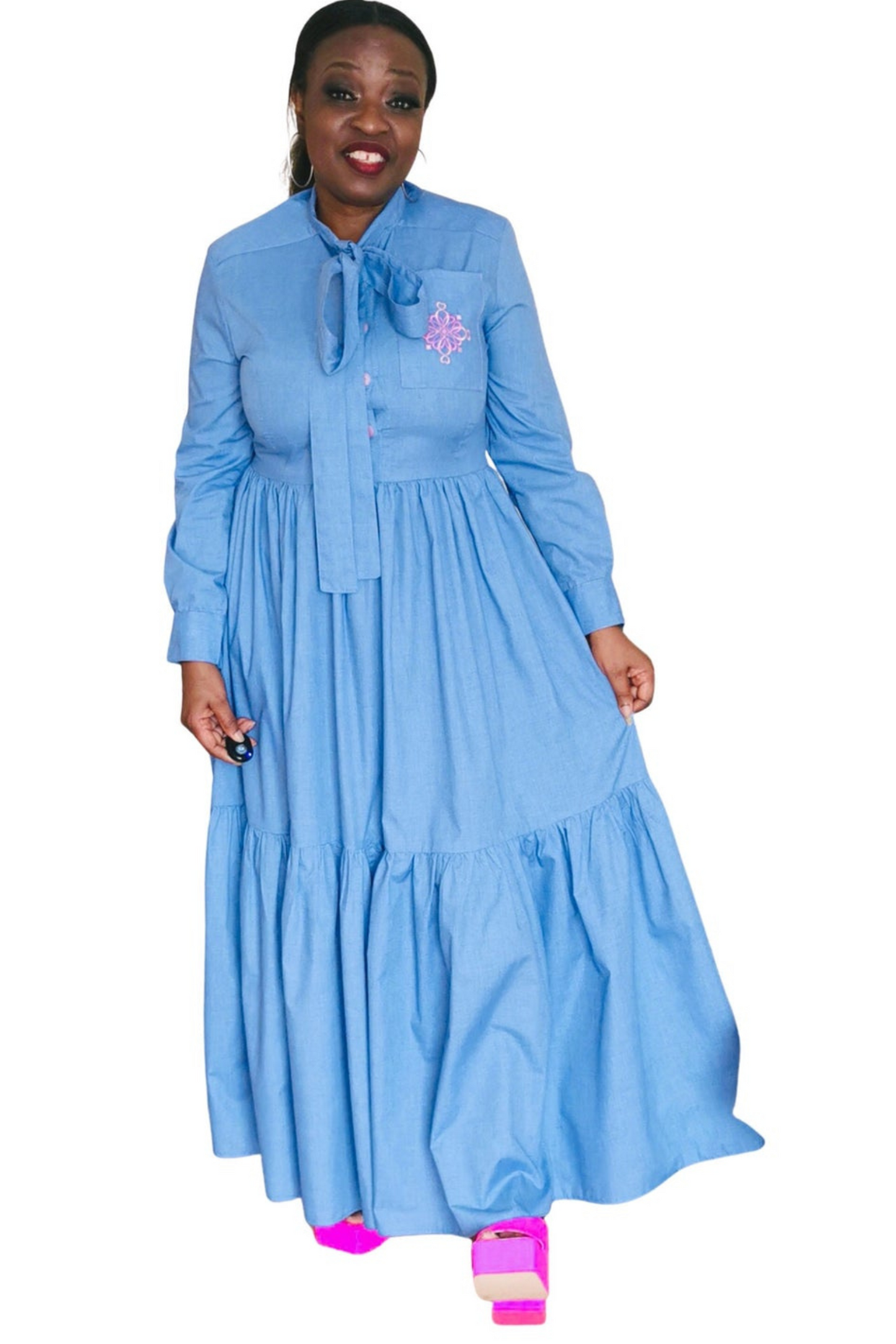 The Donna dress, Blue Maxi Dress