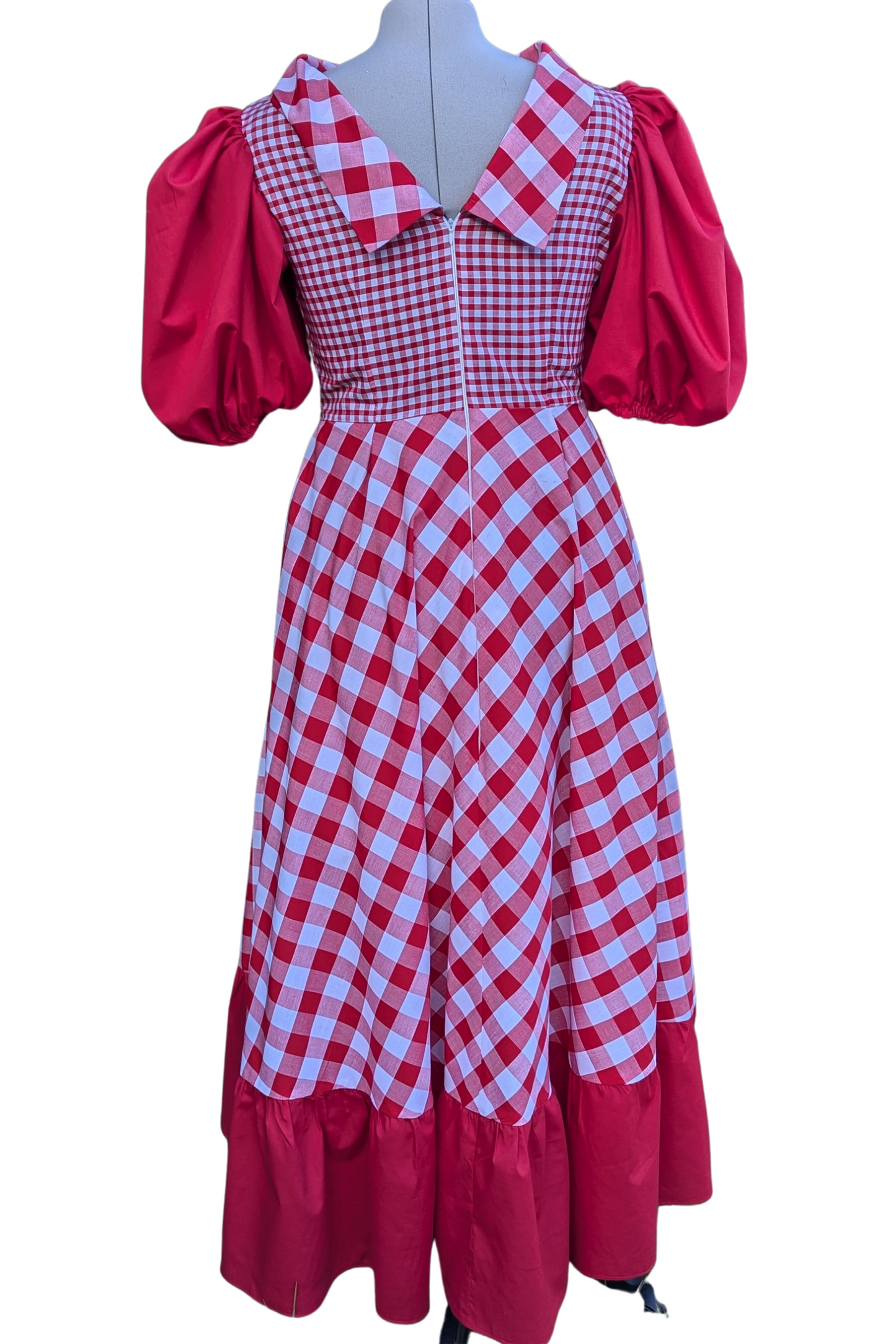 Daisy, Gingham Dress, Red timeless Dress