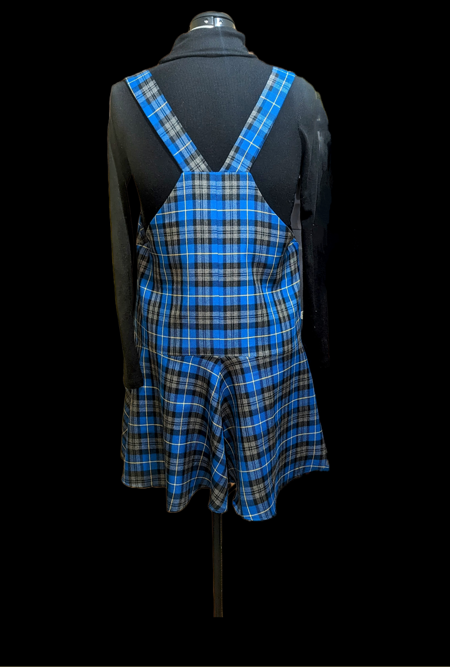 Blue Tartan Dress, Pinafore Dress