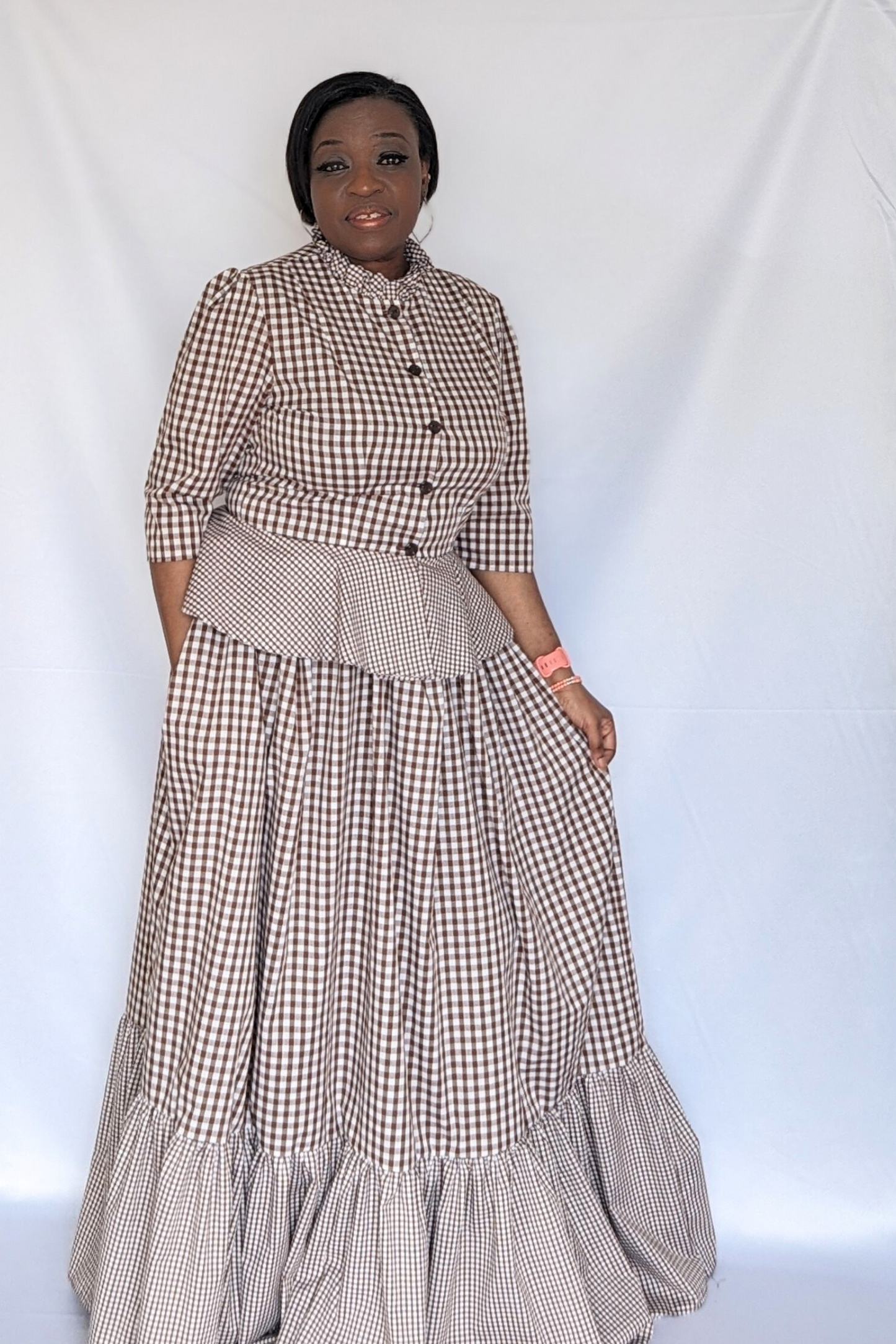 Charlotte, Vintage Style Gingham Dress