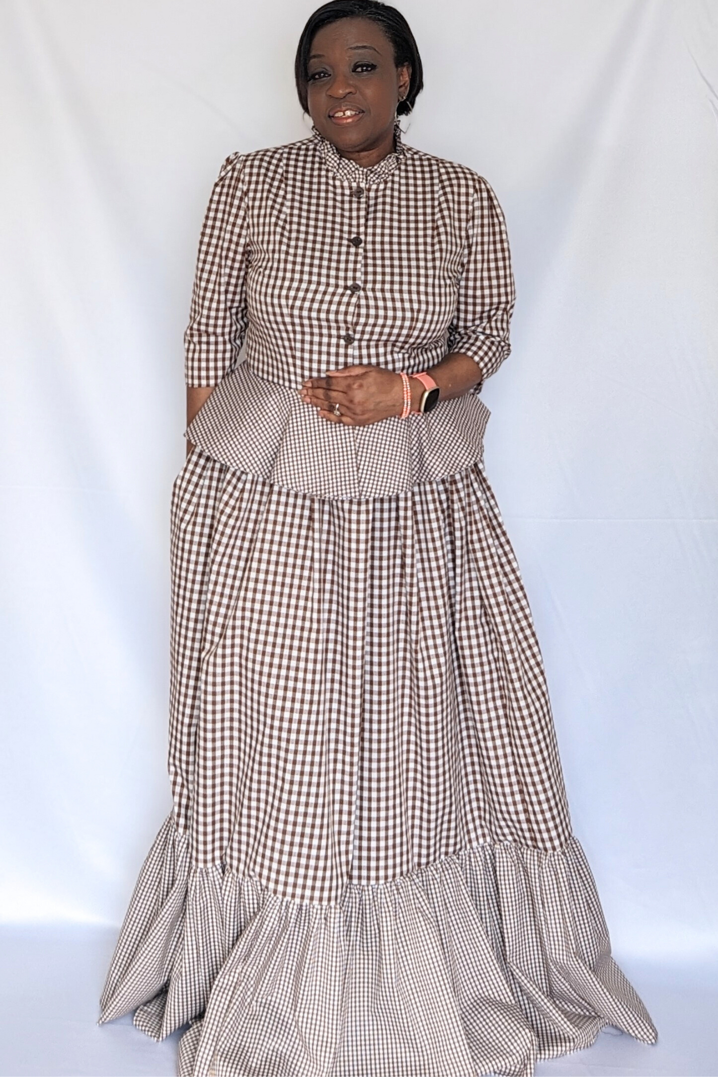 Charlotte, Vintage Style Gingham Dress