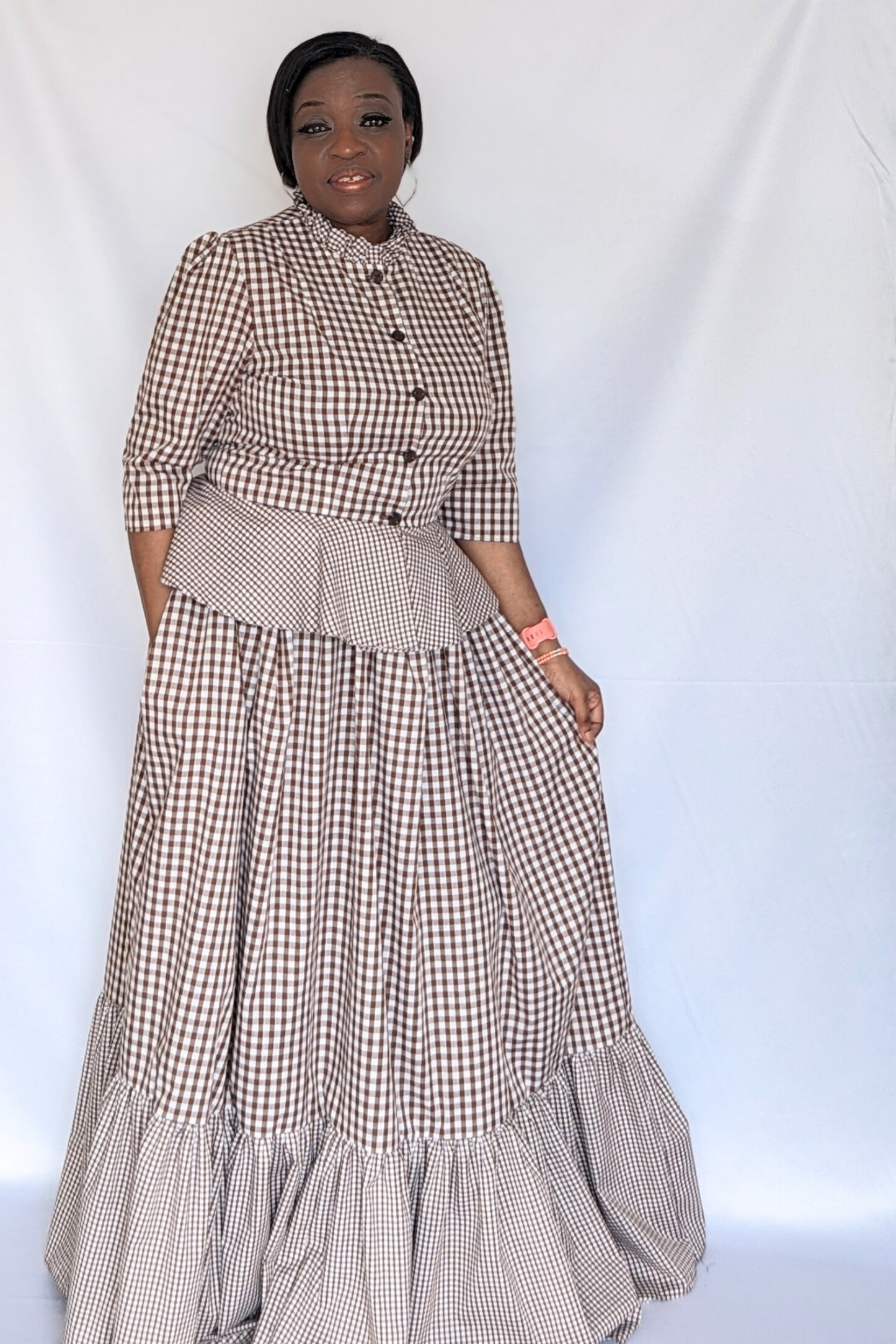 Charlotte, Vintage Style Gingham Dress