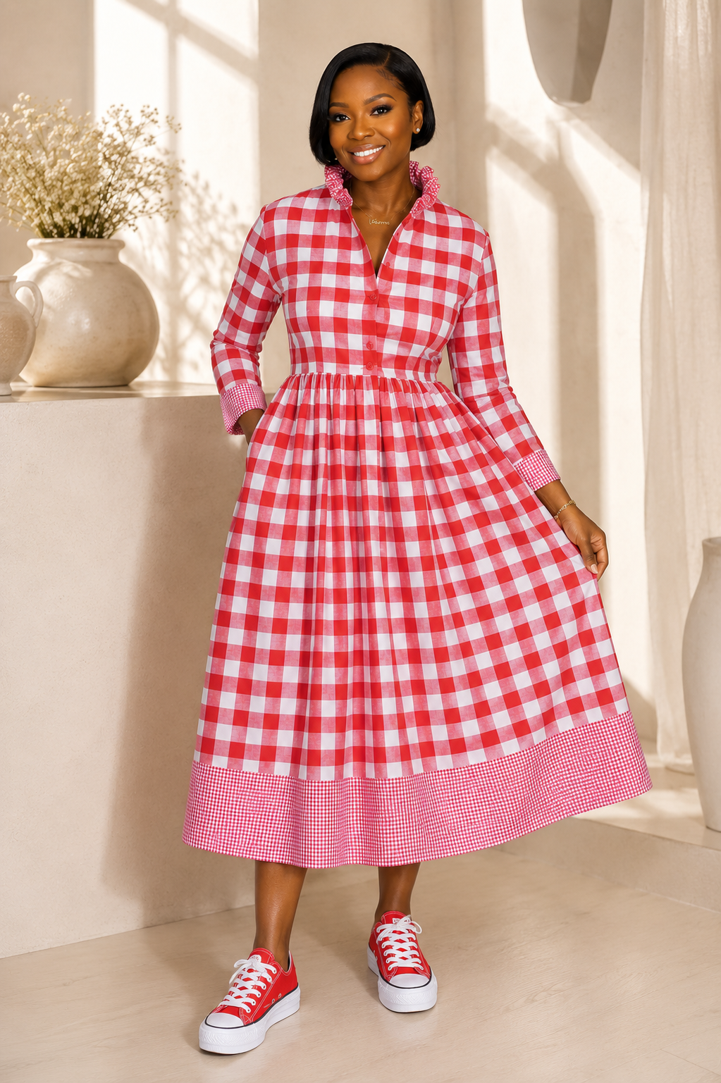 Emma, Gingham Smock Dress – ElizabethJulianah