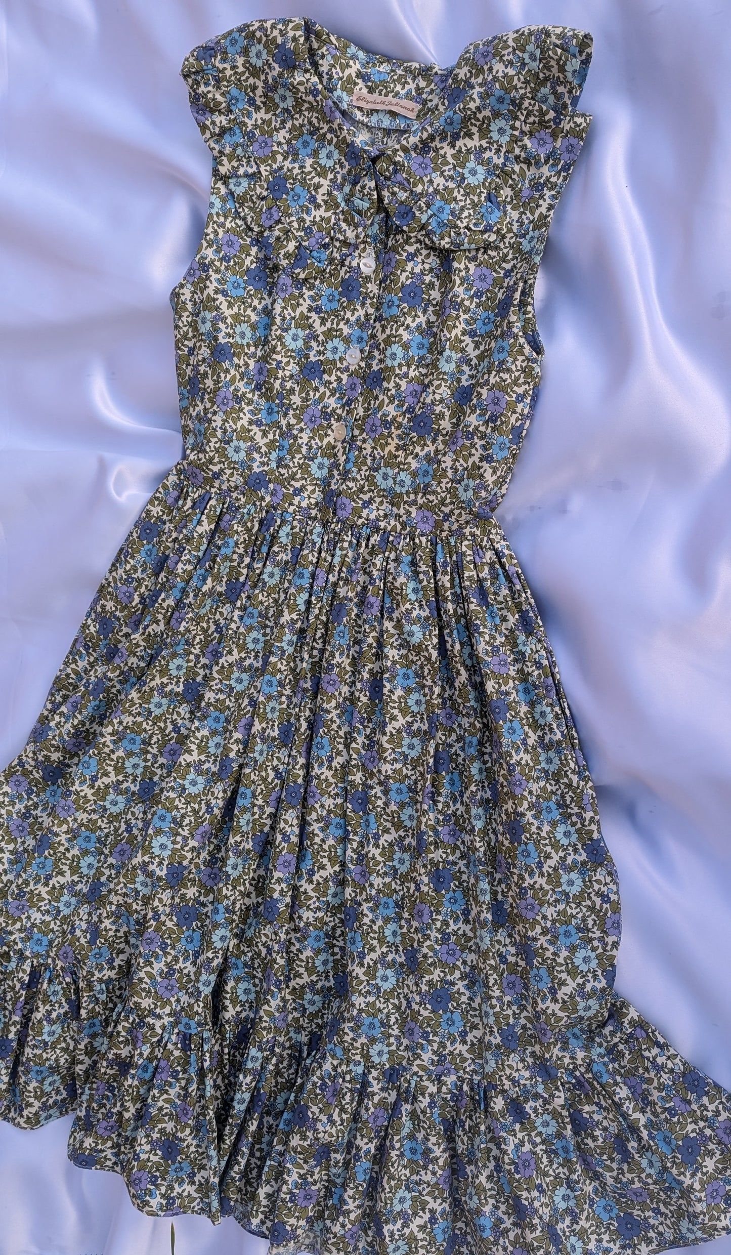 Size 10 floral cotton dress, ready to ship