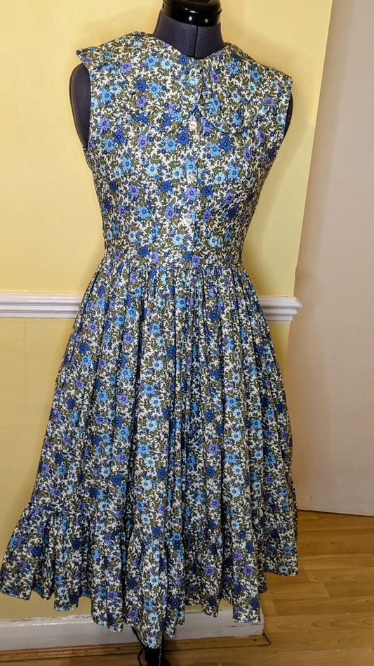 Size 10 floral cotton dress, ready to ship