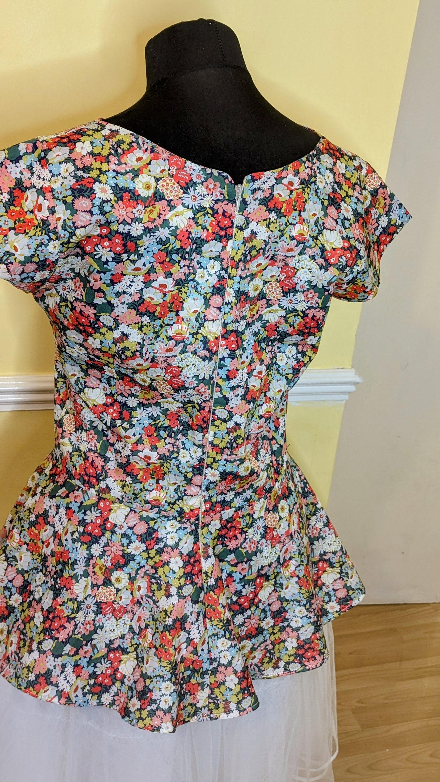 Size 14, Peplum Top, Ready To Ship, Liberty of London Fabric