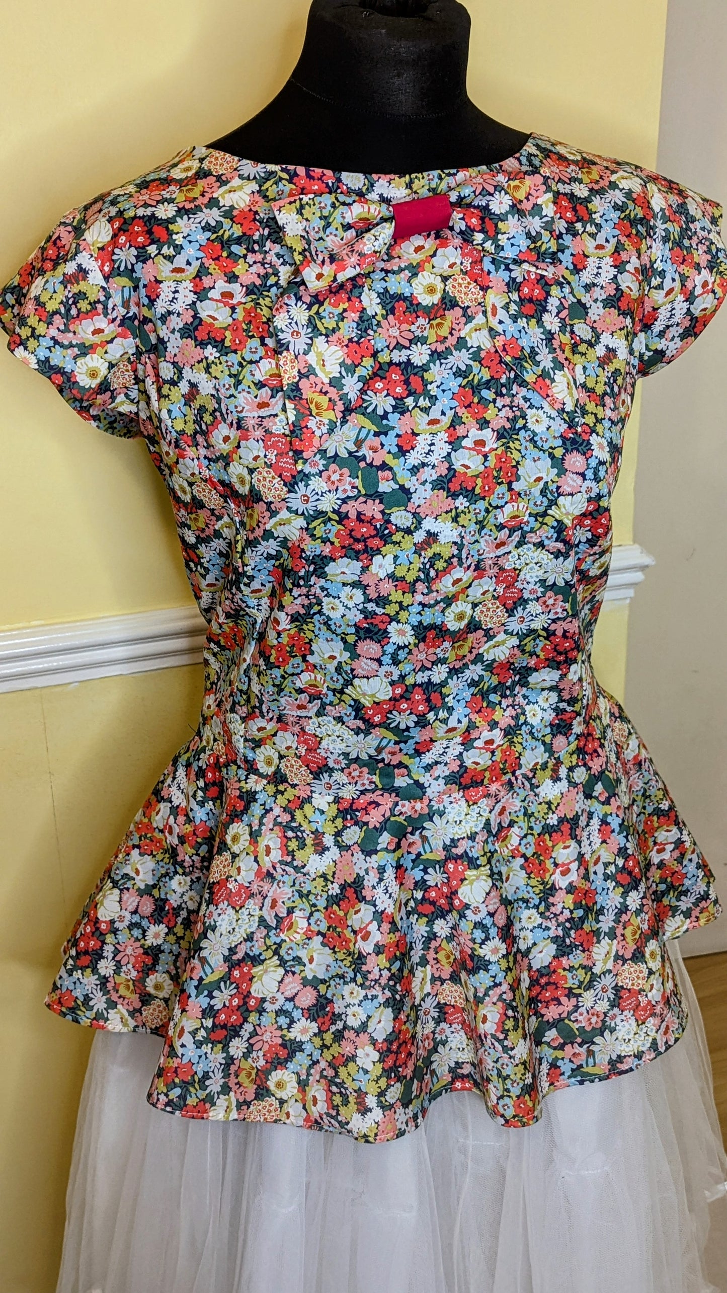 Size 14, Peplum Top, Ready To Ship, Liberty of London Fabric