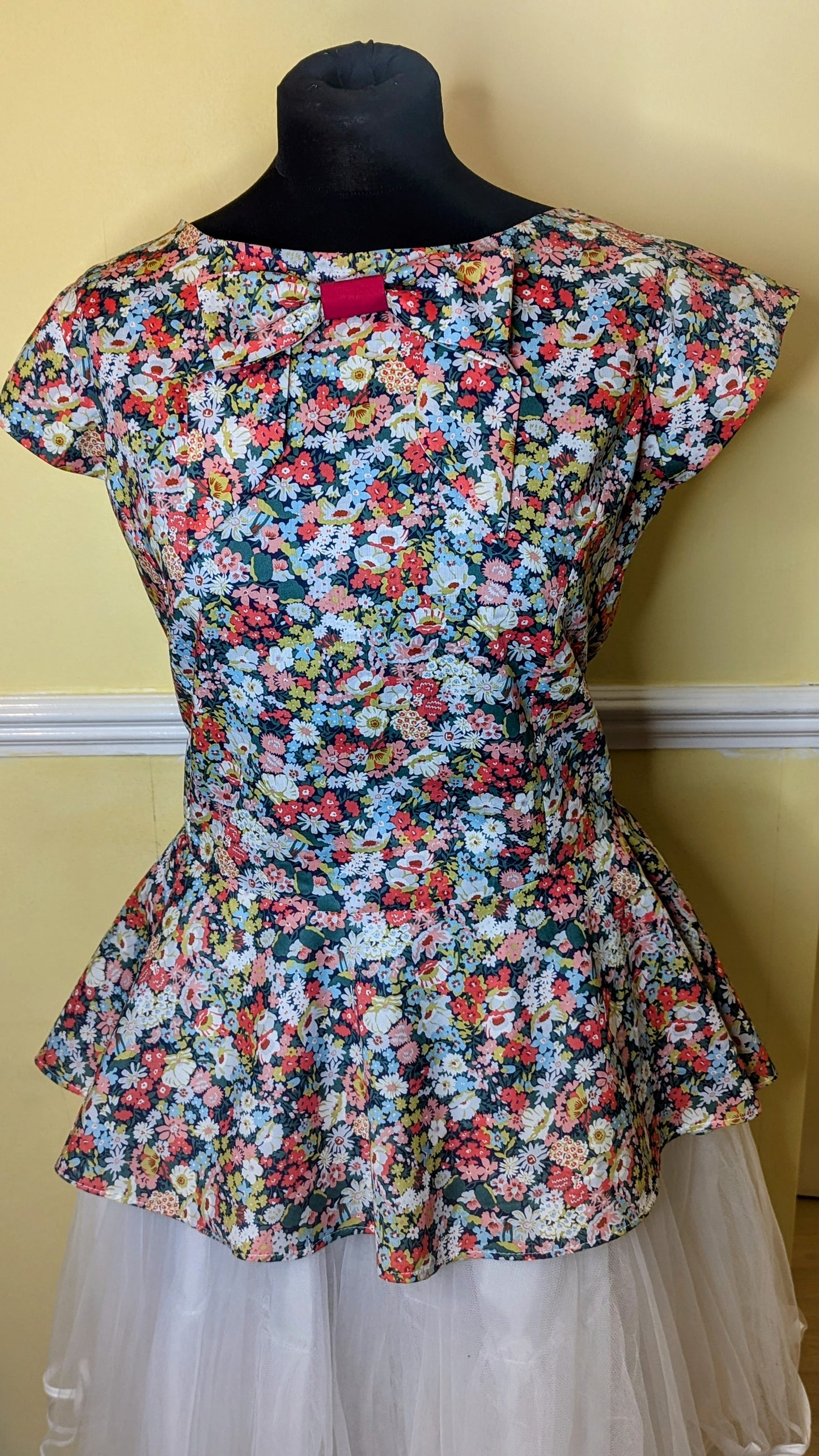 Size 14, Peplum Top, Ready To Ship, Liberty of London Fabric