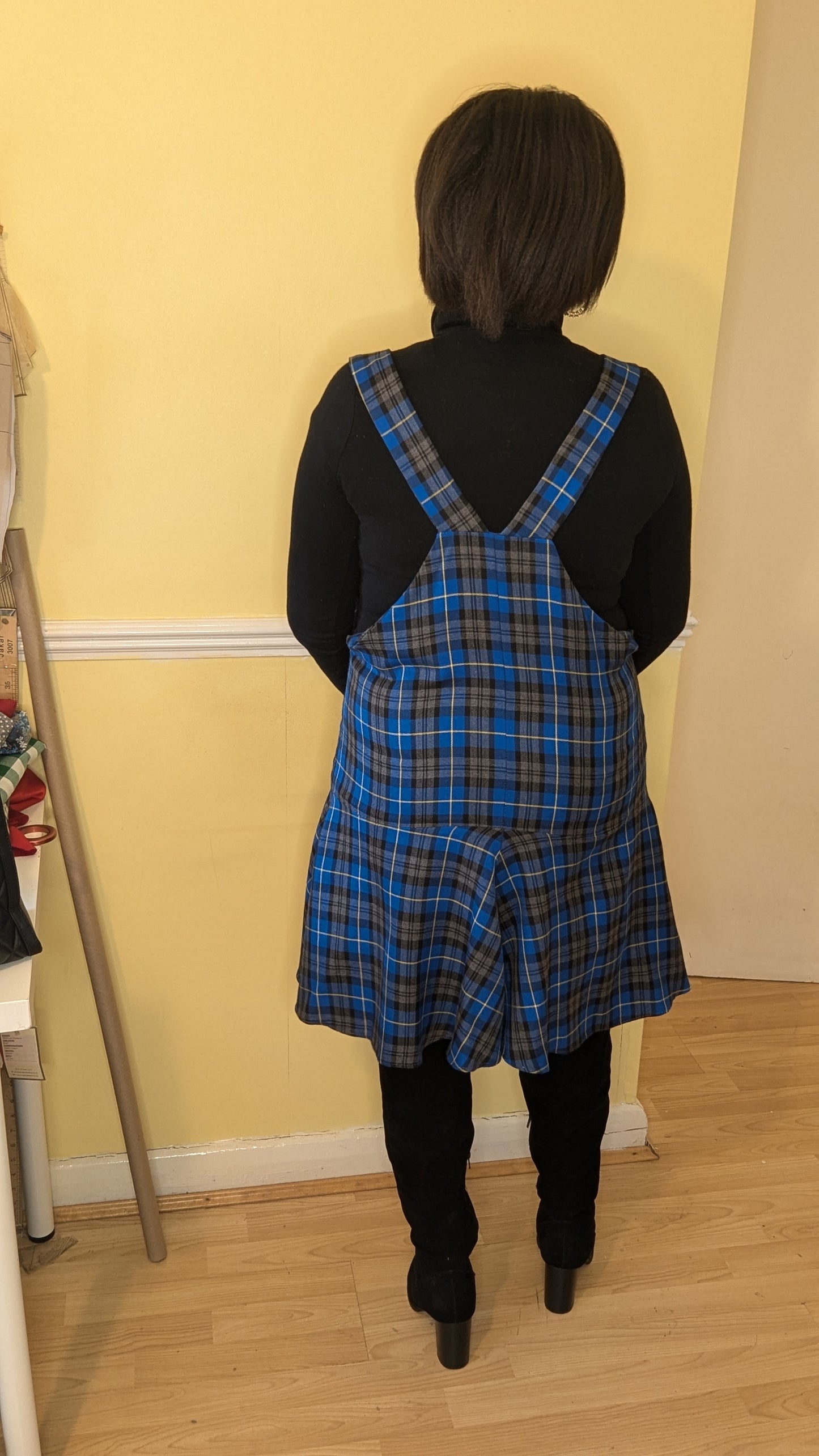 Blue Tartan Dress, Pinafore Dress