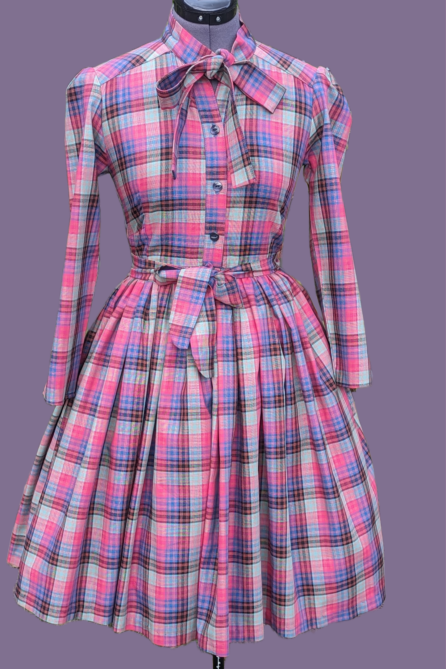 Montague Tartan Pussy Bow Dress