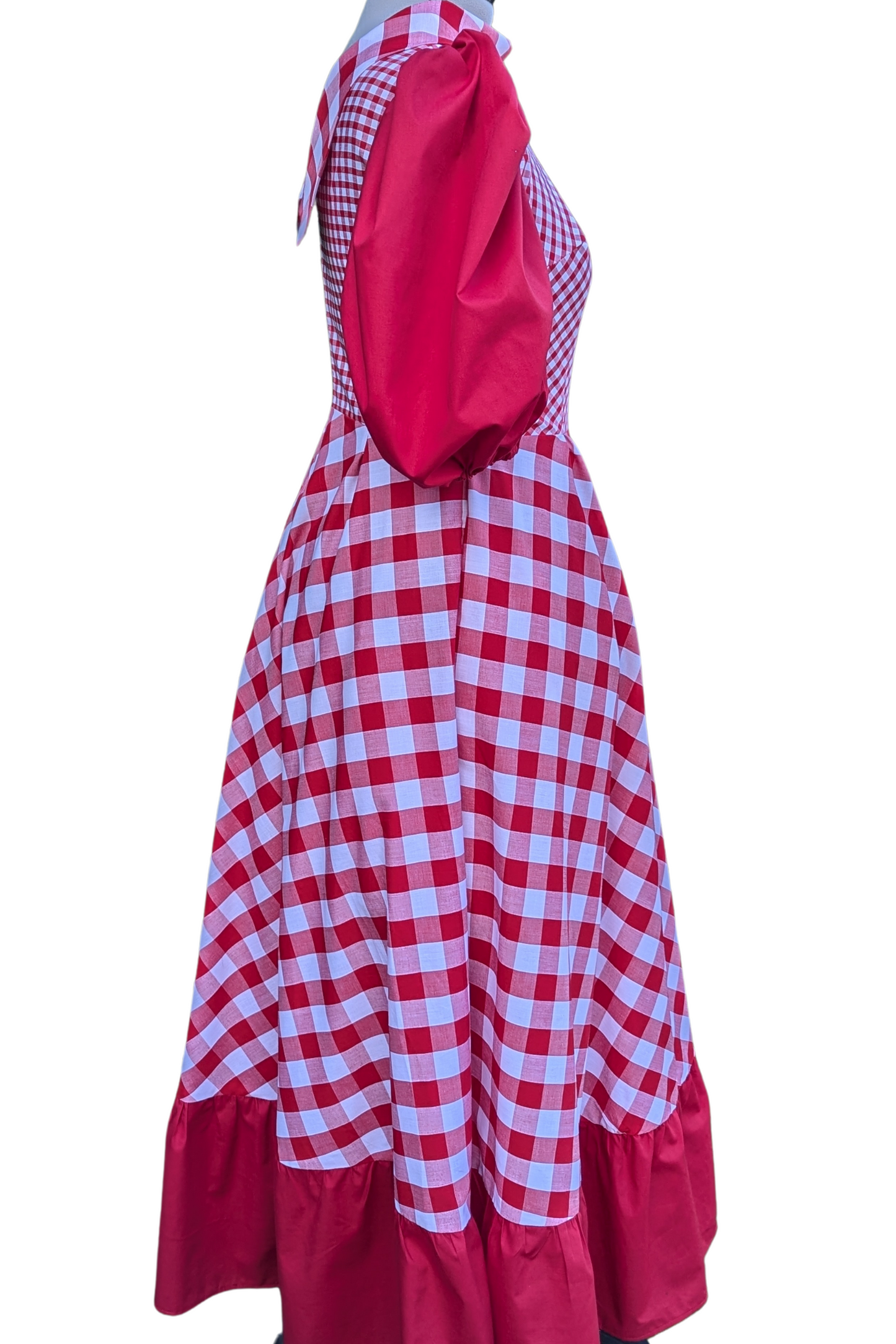 Daisy, Gingham Dress, Red timeless Dress