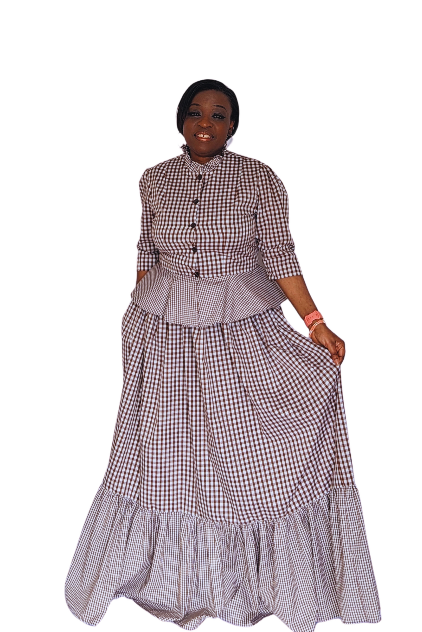 Charlotte, Vintage Style Gingham Dress