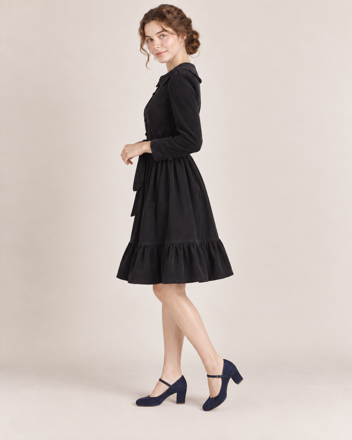 Black Corduroy Dress
