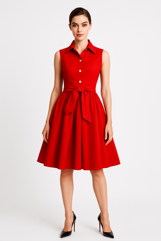 Classic Red Dress, Timeless Style summer dress