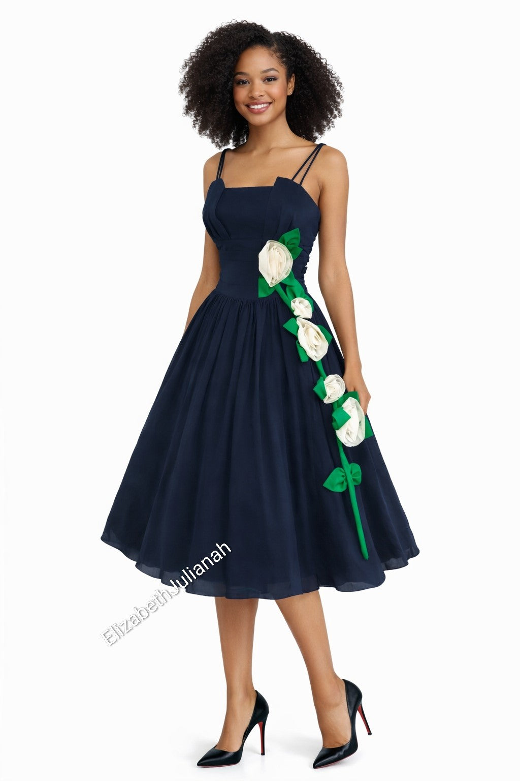 Navy Bloom Dress