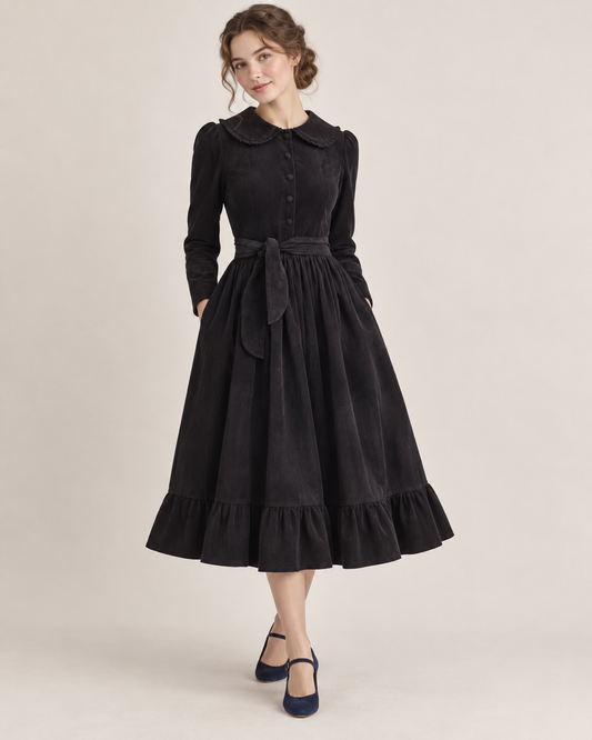 Black Corduroy Dress