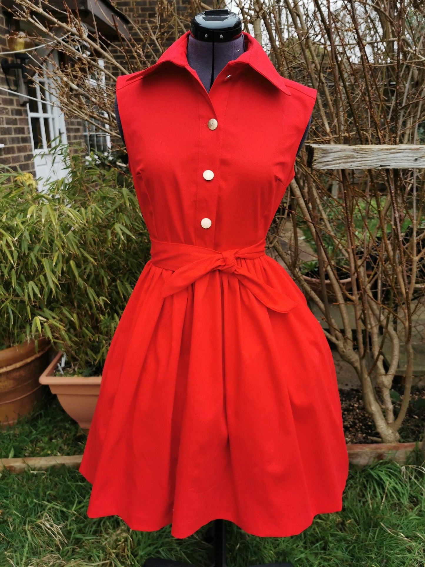 Classic Red Dress, Vintage Style summer dress