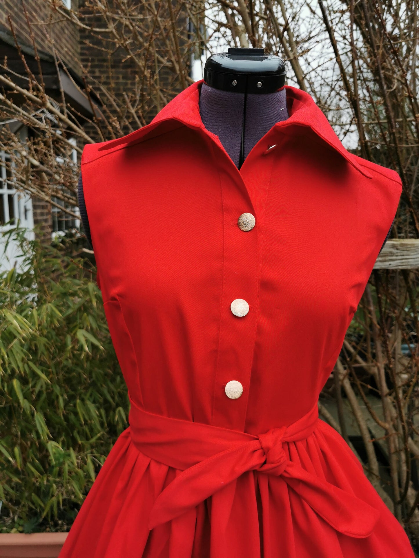 Classic Red Dress, Vintage Style summer dress