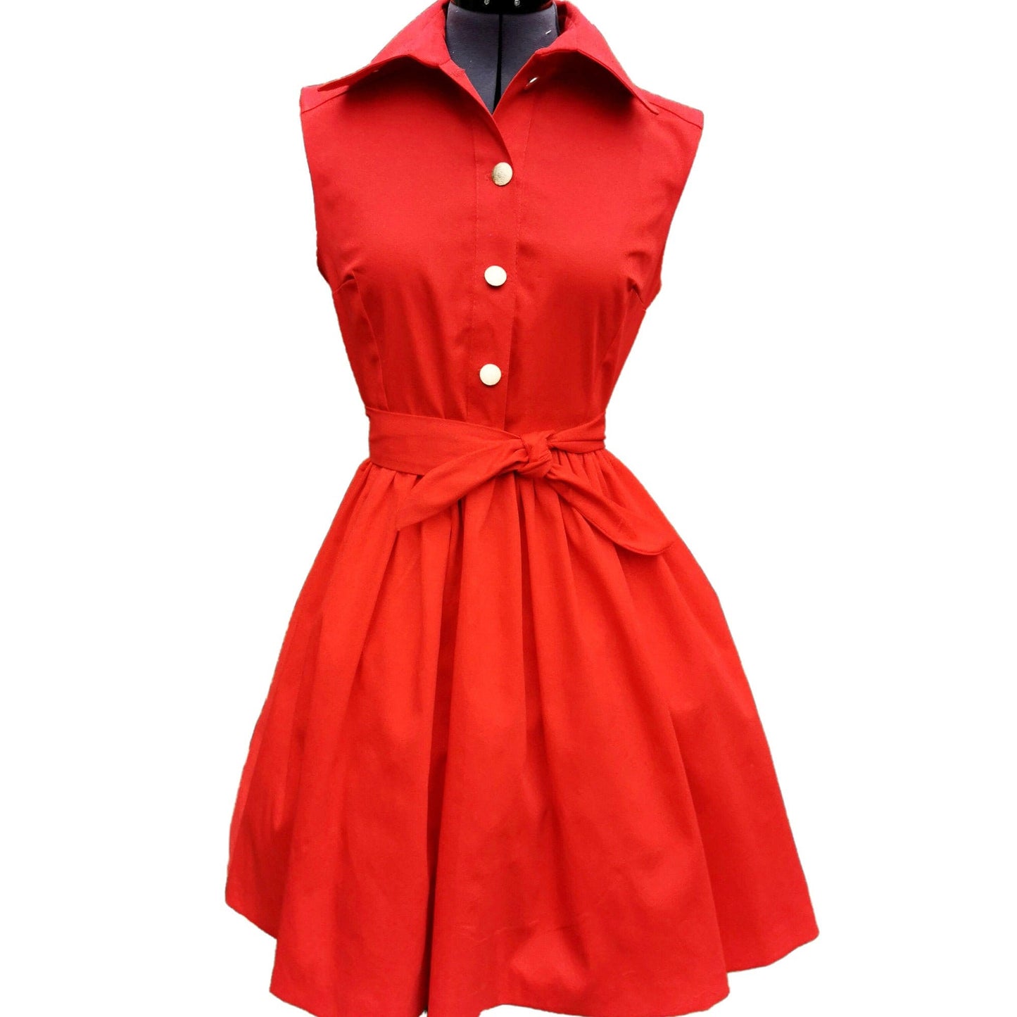 Classic Red Dress, Vintage Style summer dress