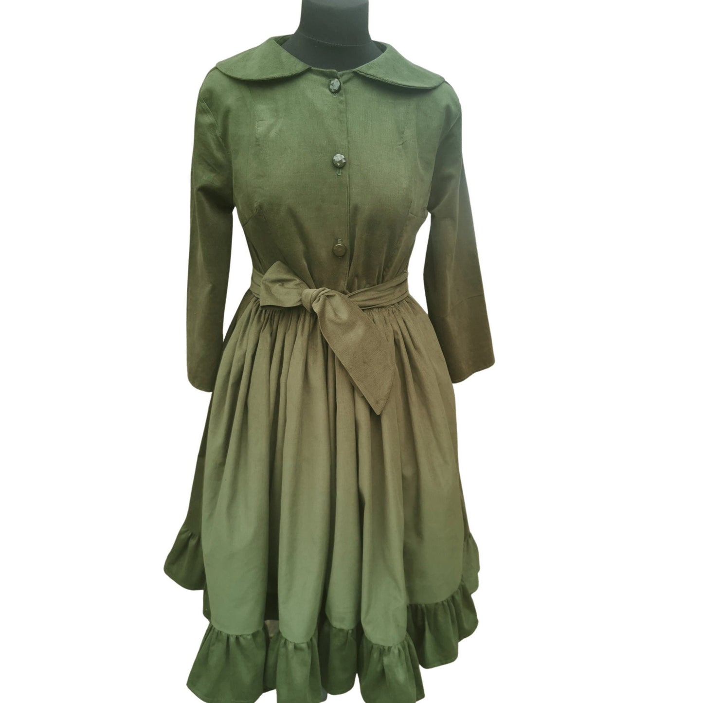 Green Corduroy Dress