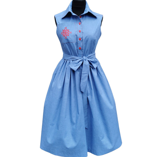 Blue Cotton Dress